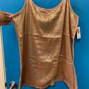 Pink sequin tank